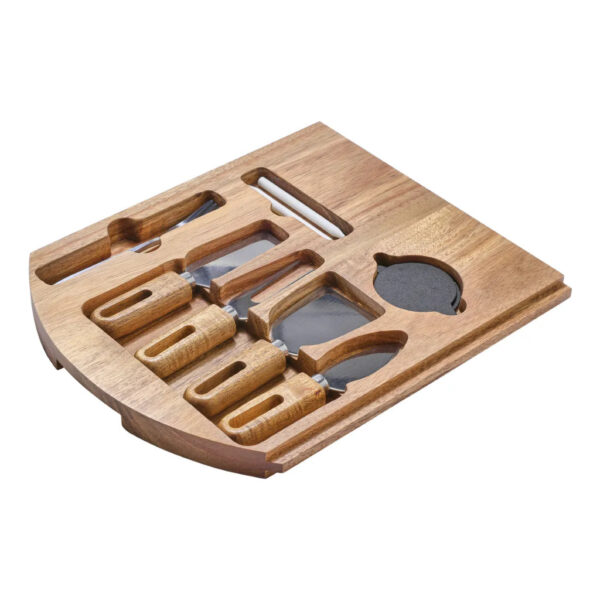 Tábua Madeira Petisqueira Frios e Churrasco 14 Peças
